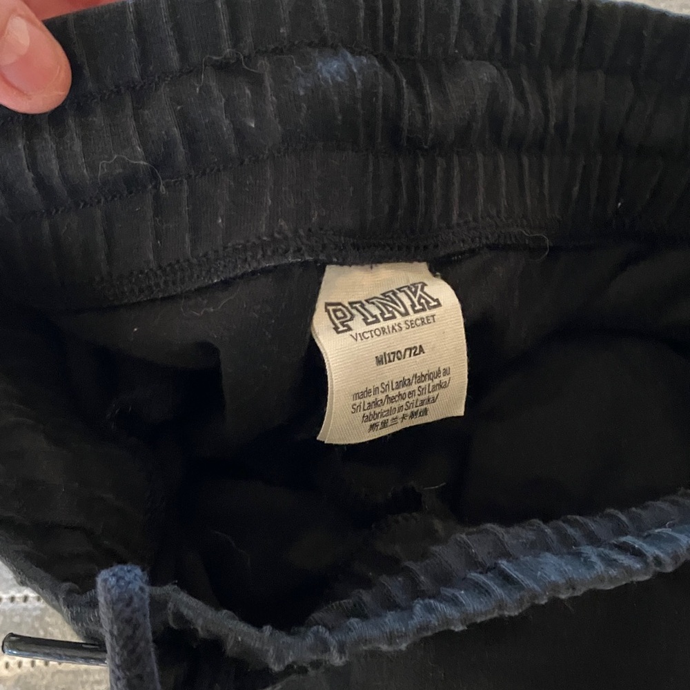 PINK Victoria's Secret Black Fleece Joggers - Picture 4 of 8